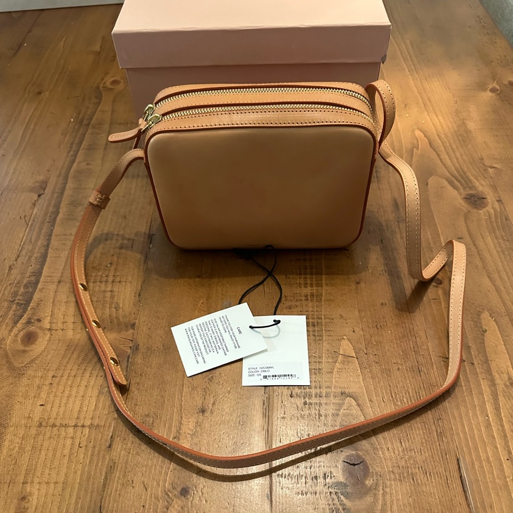 Mansur Gavriel Double Crossbody Bag in Cammello